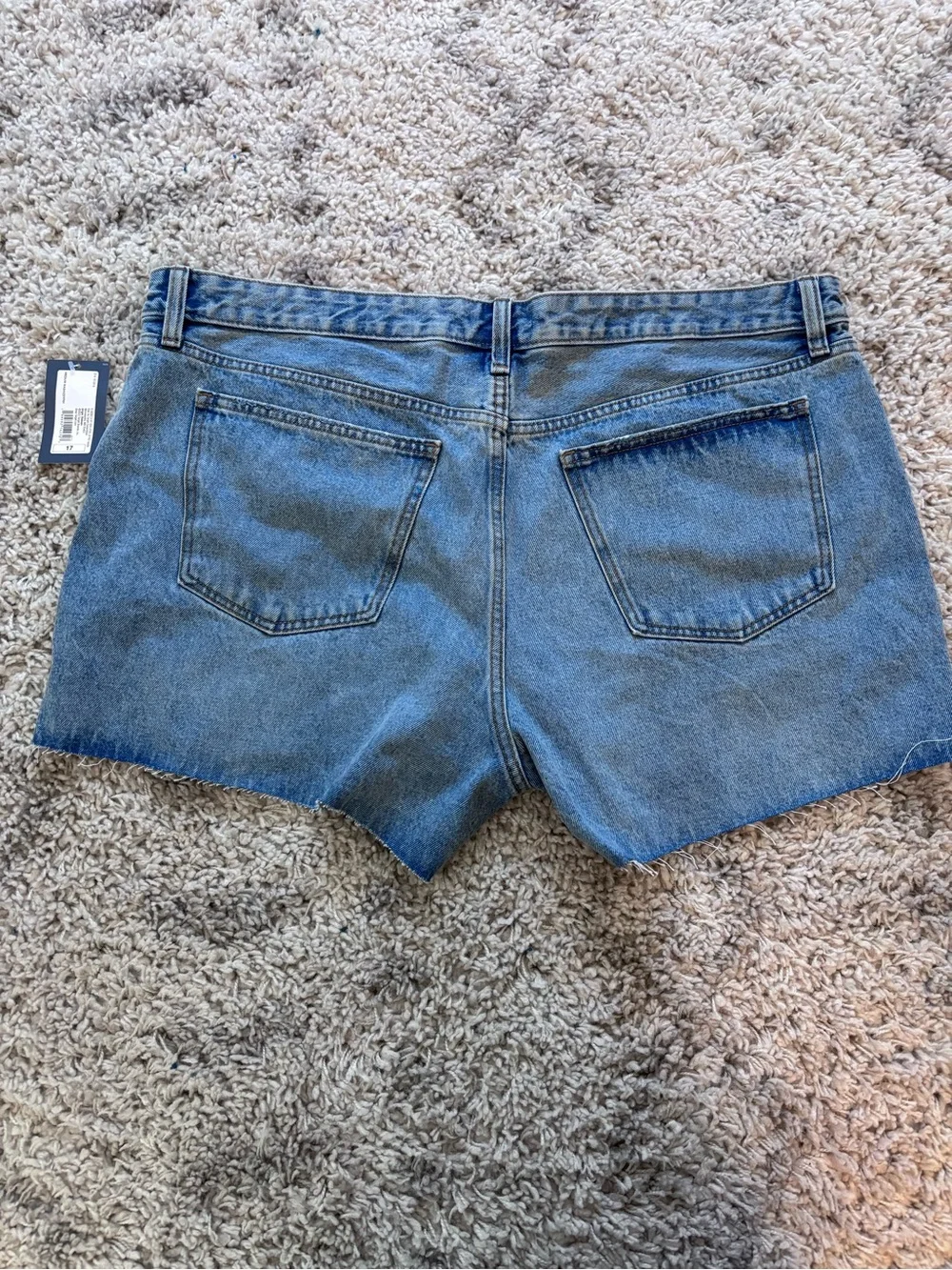 Classic High-Rise Denim Shorts in Blue